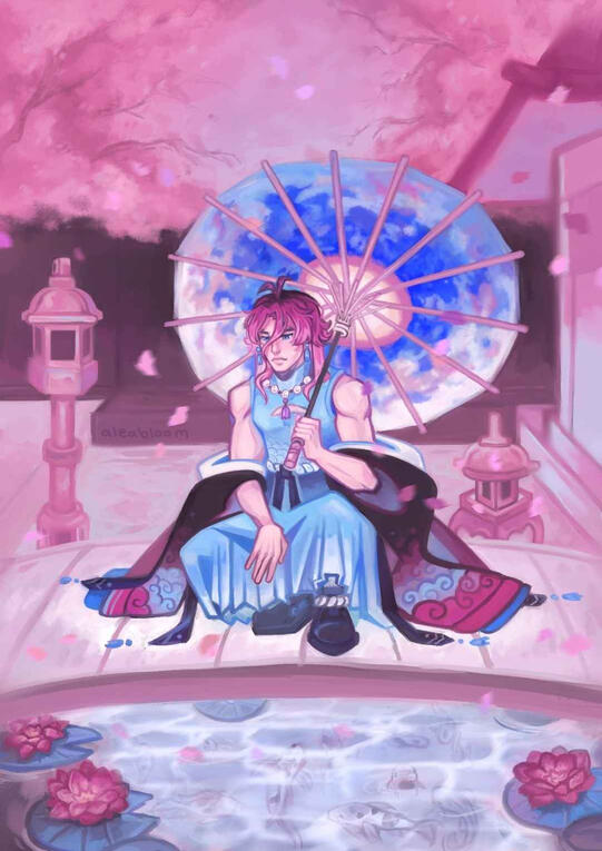 Fullbody Illustration with Background